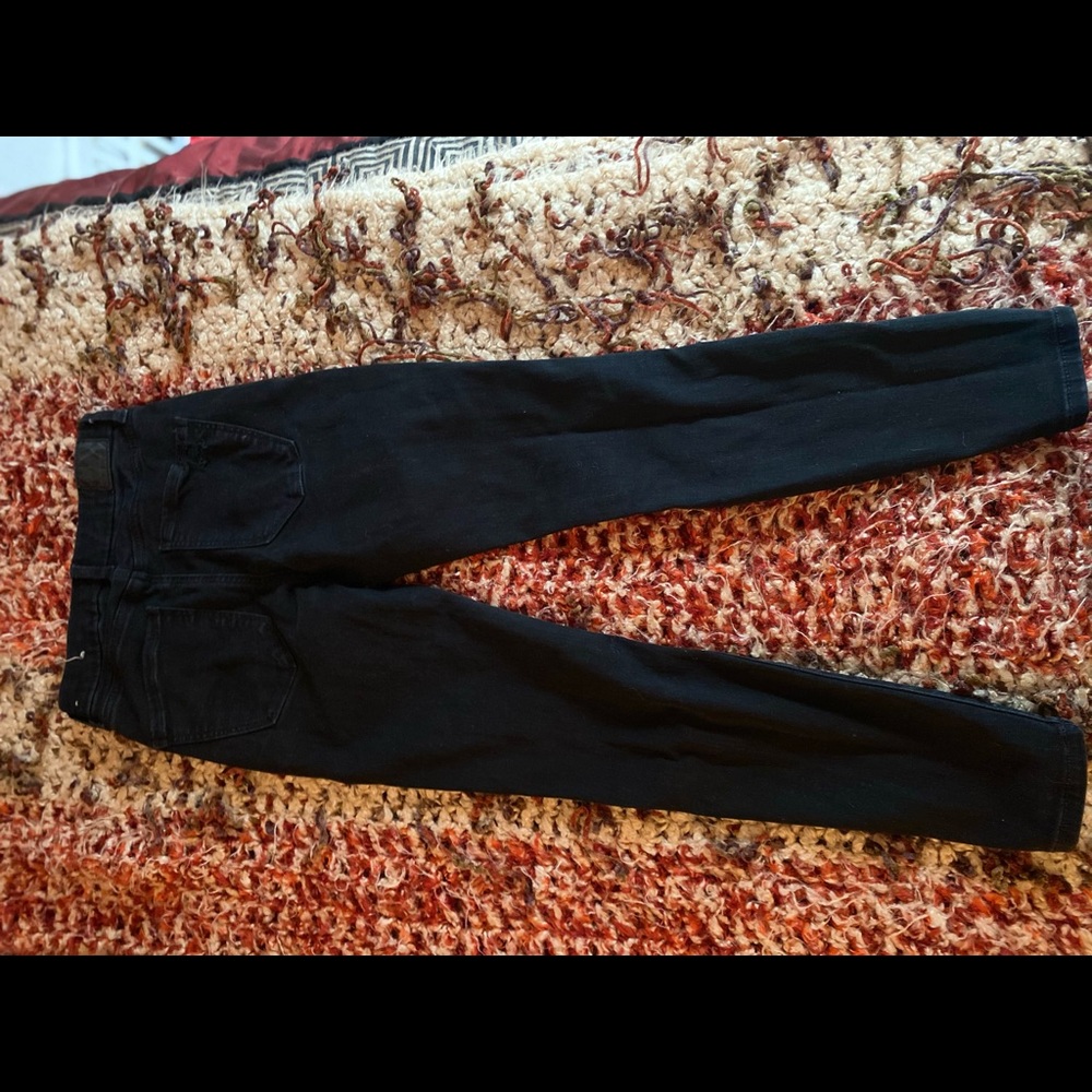 High Rise Black Ripped Jeans - Picture 2 of 2